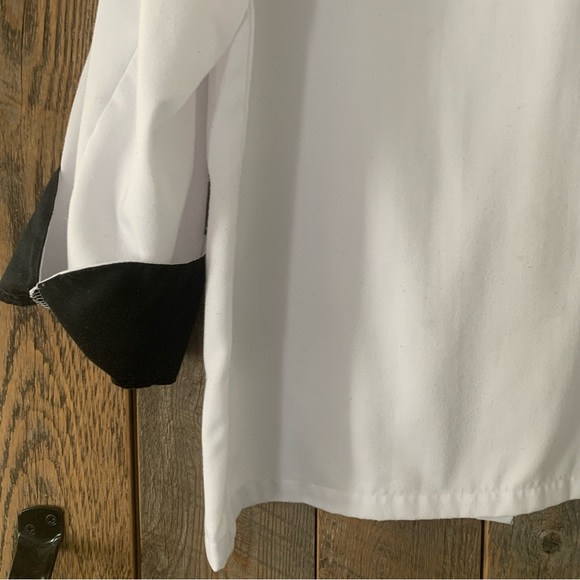 Men’s M KNG Executive Chef Coat Black Contrast Double Breasted Mandarin Collar - Picture 14 of 16